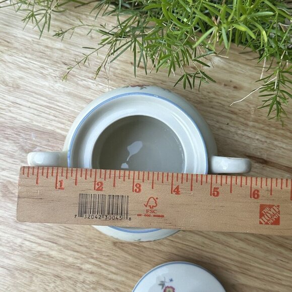 VTG‎ Seltmann Weiden Bavaria Sugar Bowl w Lid 4" Porcelain Flowers Motif Germany - Picture 9 of 13